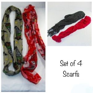 Holiday and Sparkly Scarfs Set 4